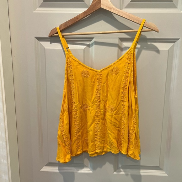 Yellow Embroidered Women's Top - Picture 1 of 4